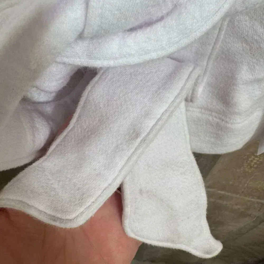 Stateside Women's White Hooded Soft Cotton Bath Robe Small NWT